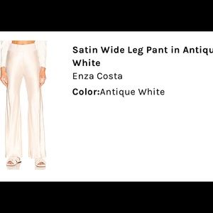 Enza costa white silk pants - new with tags/ size 0